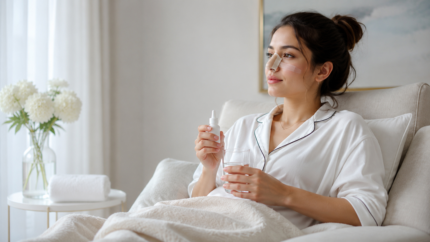 فترة الشفاء بعد تجميل الأنف والرعاية بعد الجراحة